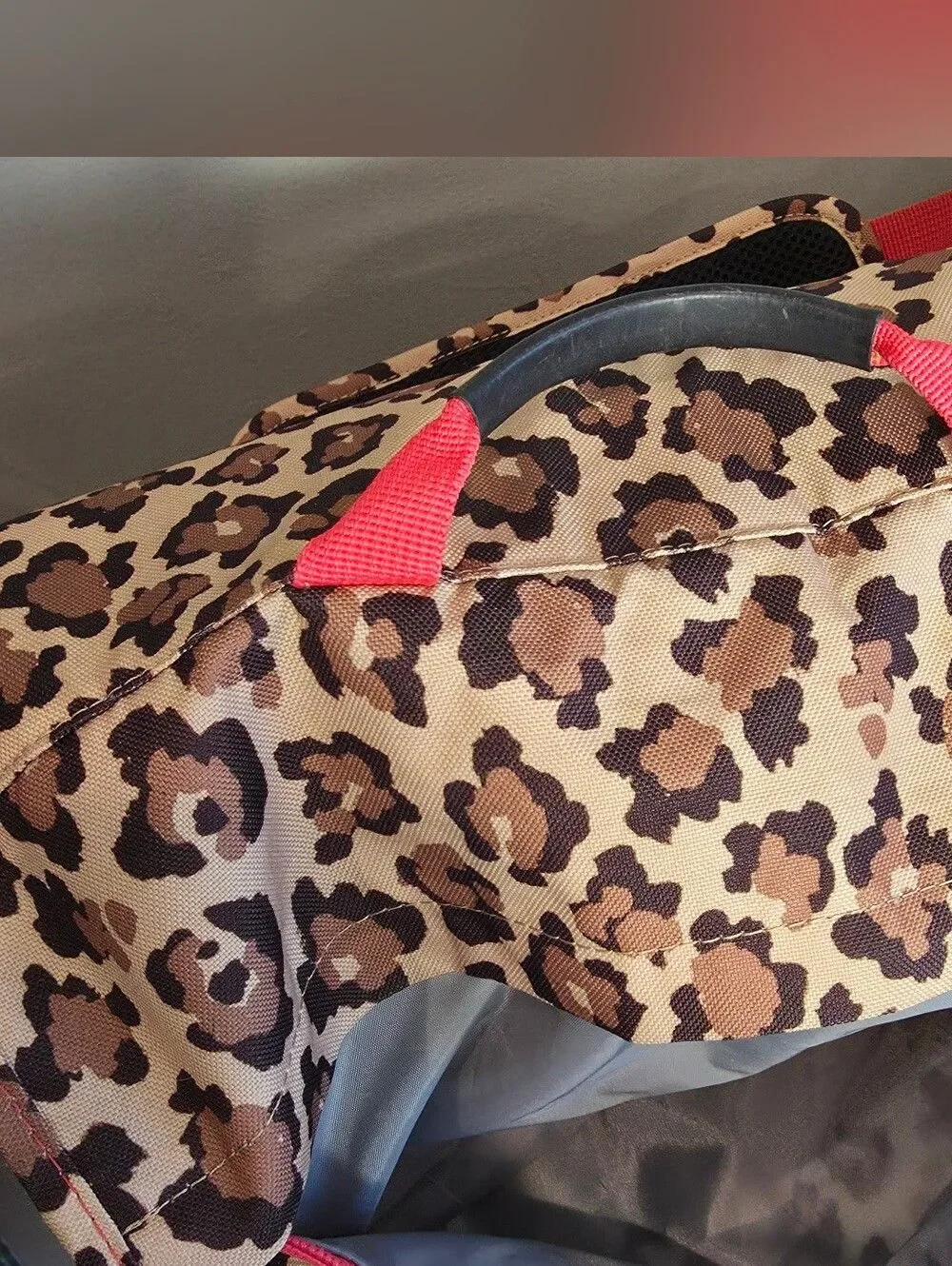 Lands End Leopard Print Messenger Tote Bag Backpack Back to School Travel Work